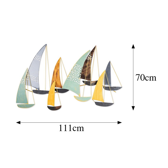 Wallity Yavuz Escultura de Pared de Metal Multicolor